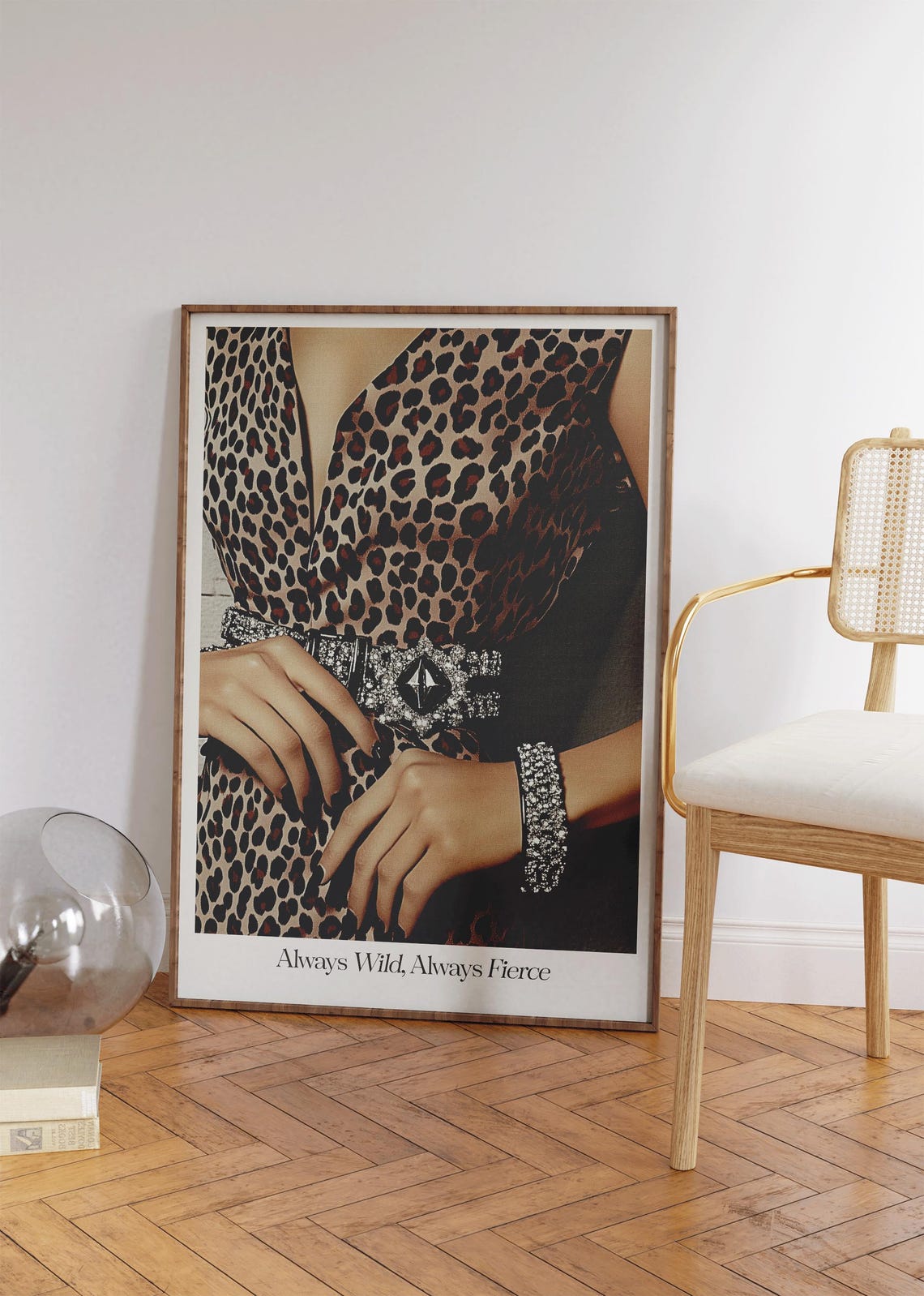 Always Wild Always Fierce Leopard Dress Fashion Editorial Print - Image 2