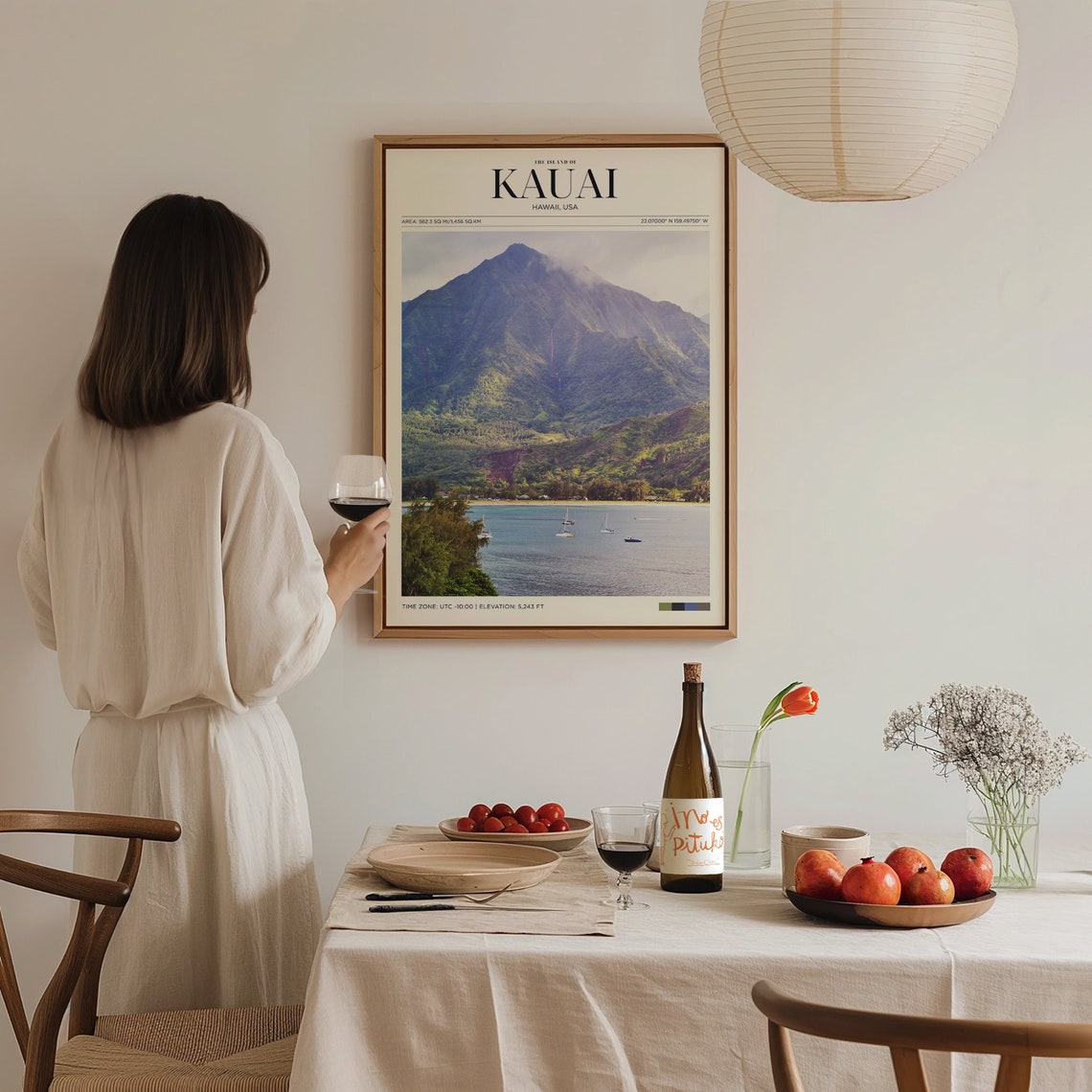 Travel Poster Hawaii Poster Kauai Poster Hawaii Vintage Poster Hawaiian Wall Art For Living Room Modern Island Office Wall Art - Image 3