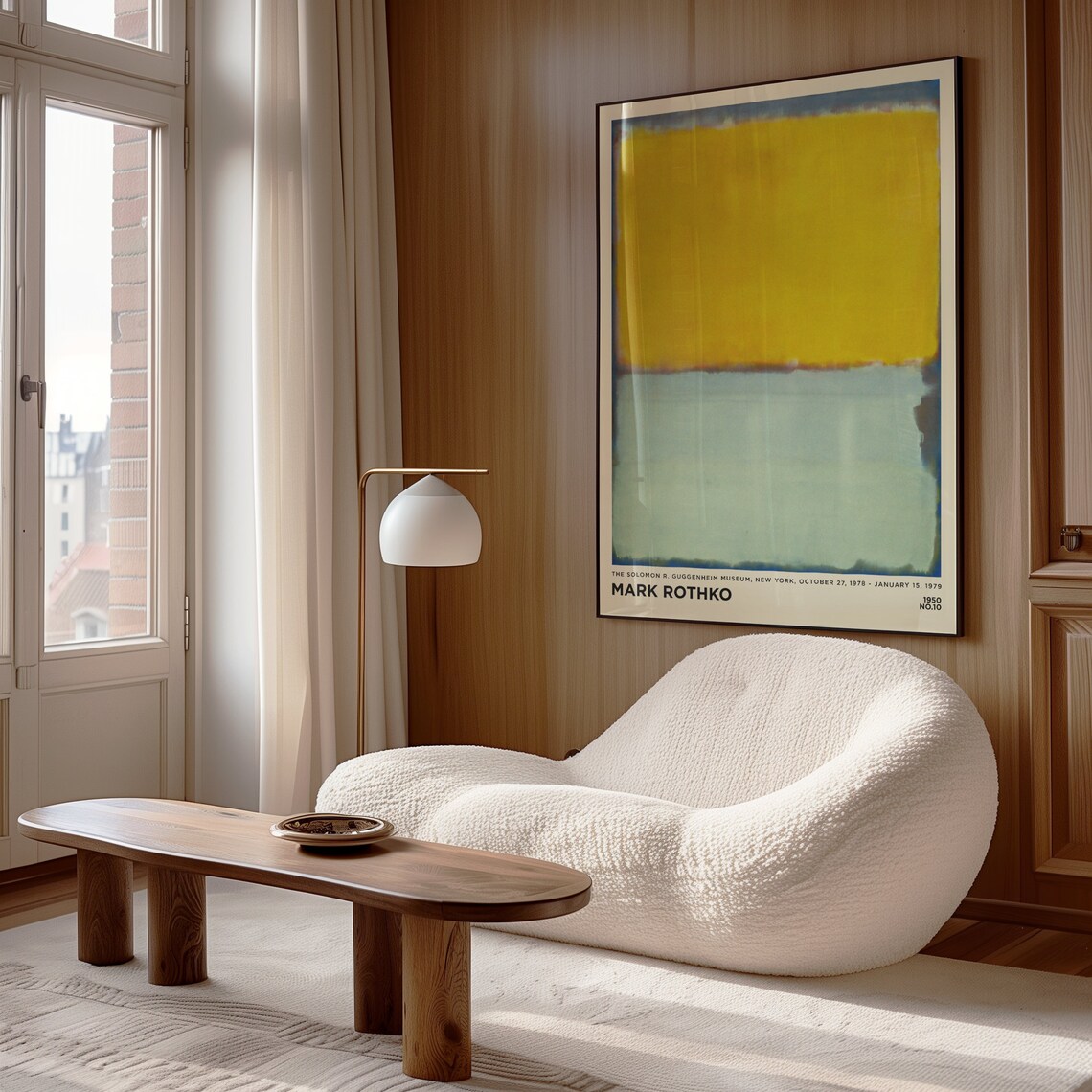 Mark Rothko No 10 1950 Yellow Blue Color Field Exhibition Art Poster - Image 3