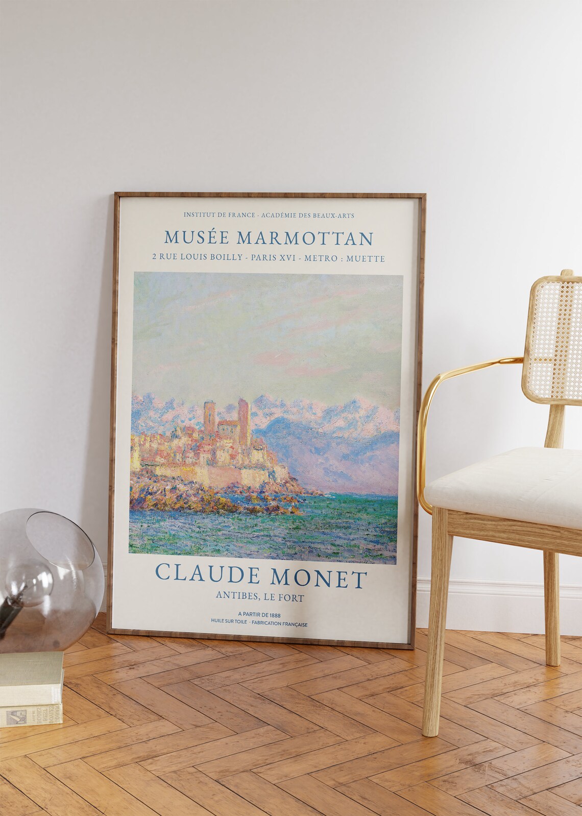 Claude Monet Antibes Le Fort 1888 Impressionist Sea Coast Exhibition Poster - Image 4