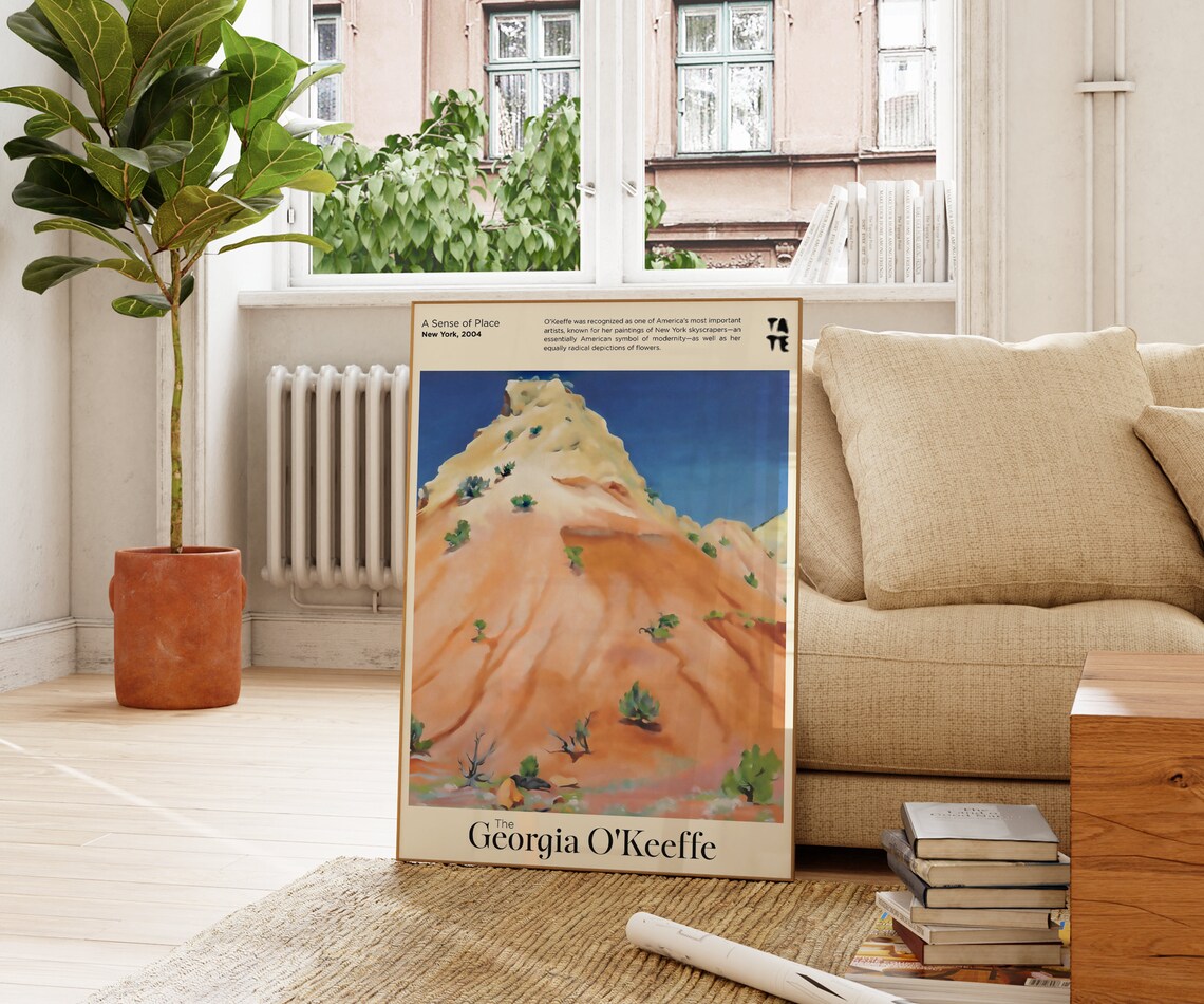 Georgia O'Keeffe Desert Mesa Landscape Tate A Sense of Place Exhibition Poster - Image 3