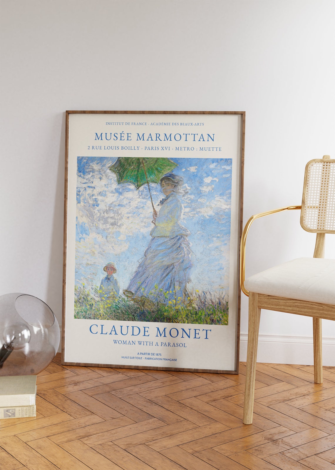 Claude Monet Woman With A Parasol 1875 Impressionist Exhibition Poster - Image 4