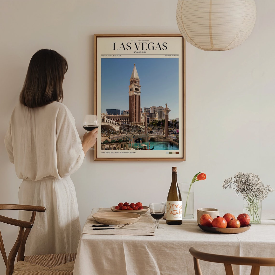 Travel Poster Las Vegas Strip Poster Las Vegas Venetian Print Las Vegas Wall Art For Living Room Large Modern Office Cities Wall Art - Image 3