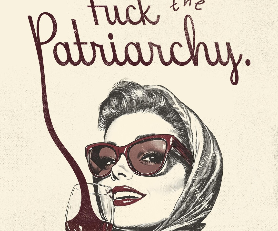 Fuck The Patriarchy Print Retro Feminist Wall Art Trendy Preppy Wall Decor Funny Bedroom Apartment Decor Hot Girls Print Empowerment - Image 5