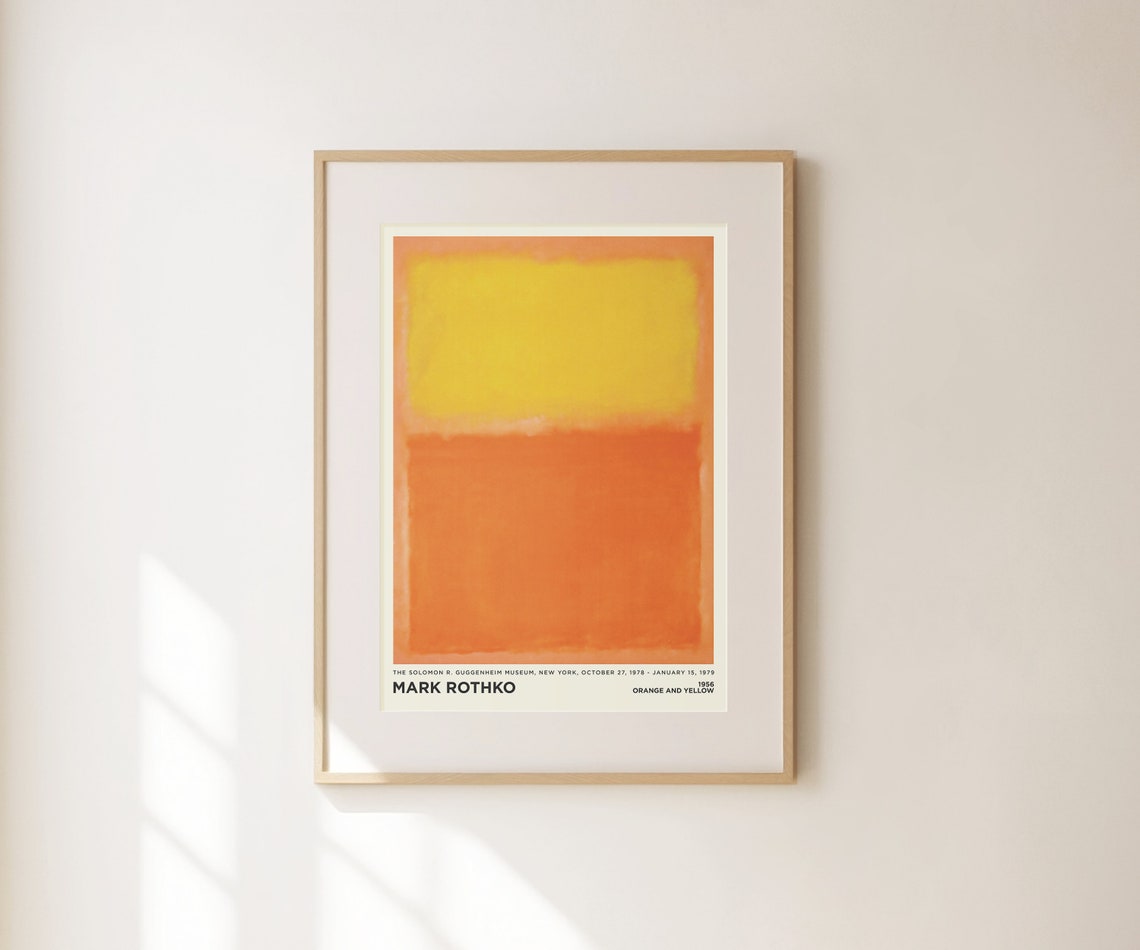 Mark Rothko Orange and Yellow 1956 Abstract Color Block Art Print - Image 2