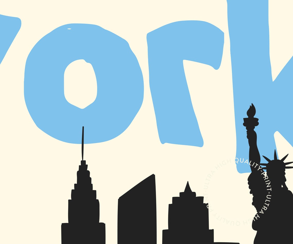 Retro New York Wall Art Trendy Nyc Poster Aesthetic Travel Wall Art For Living Room Or Apartment Decor Cute Travel Poster - Image 5