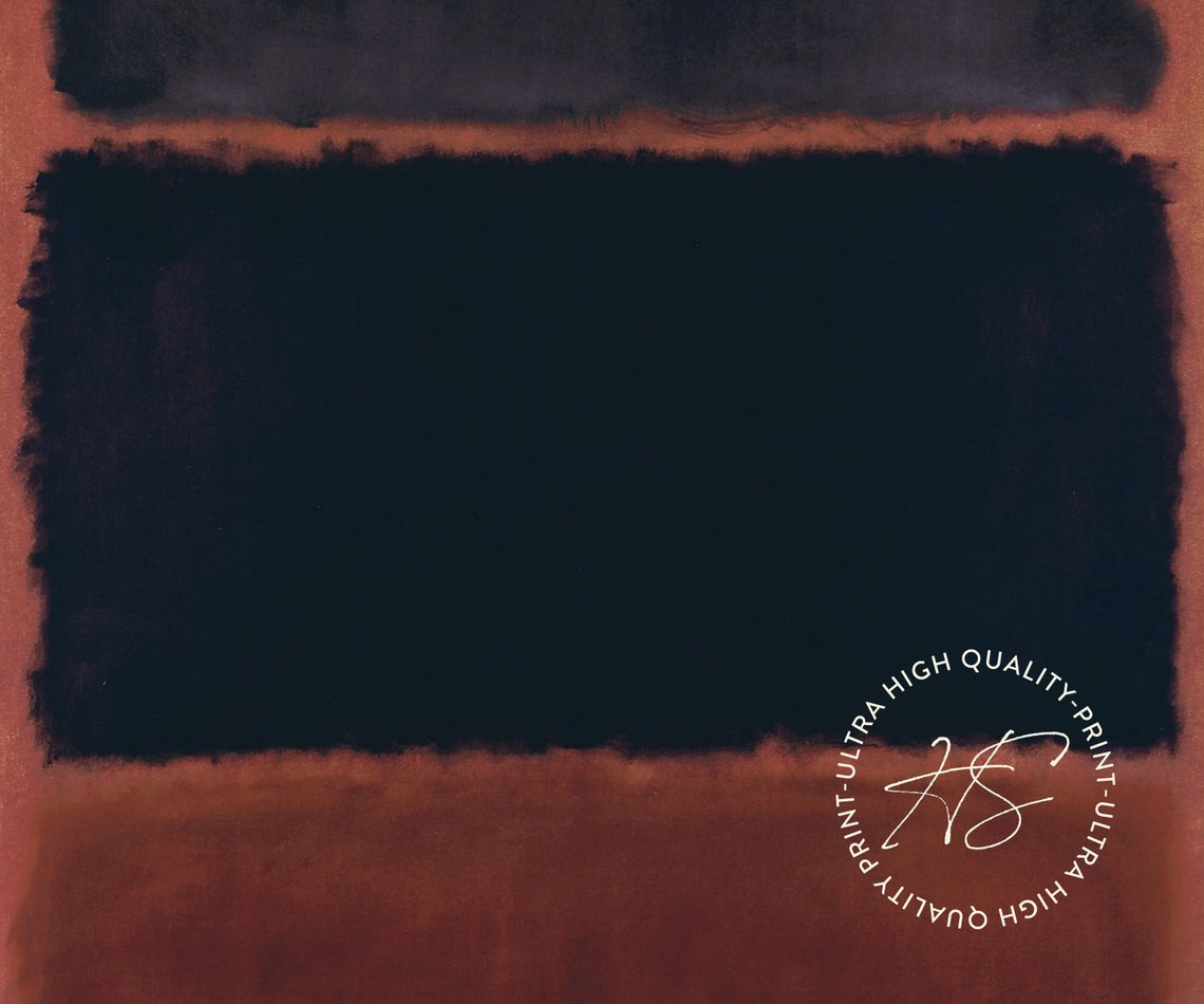 Mark Rothko Black in Deep Red 1957 Dark Abstract Canvas Art Poster - Image 5