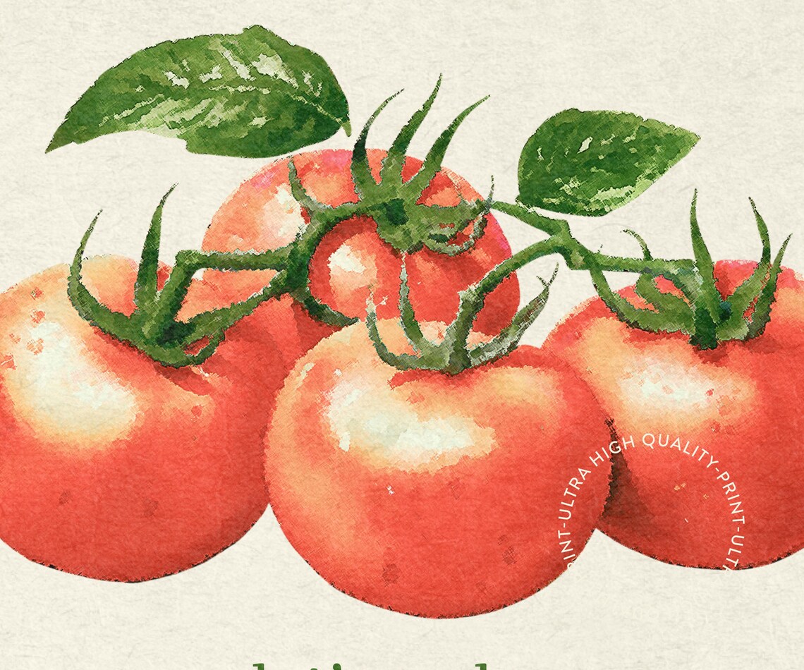 Tomato Girl Summer Toma Tini Recipe Minimalist Kitchen Wall Print Poster - Image 5