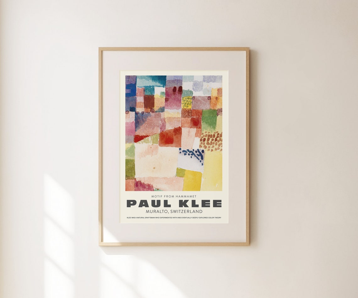 Paul Klee Motif from Hammamet Colorful Patchwork Abstract Art Poster - Image 2