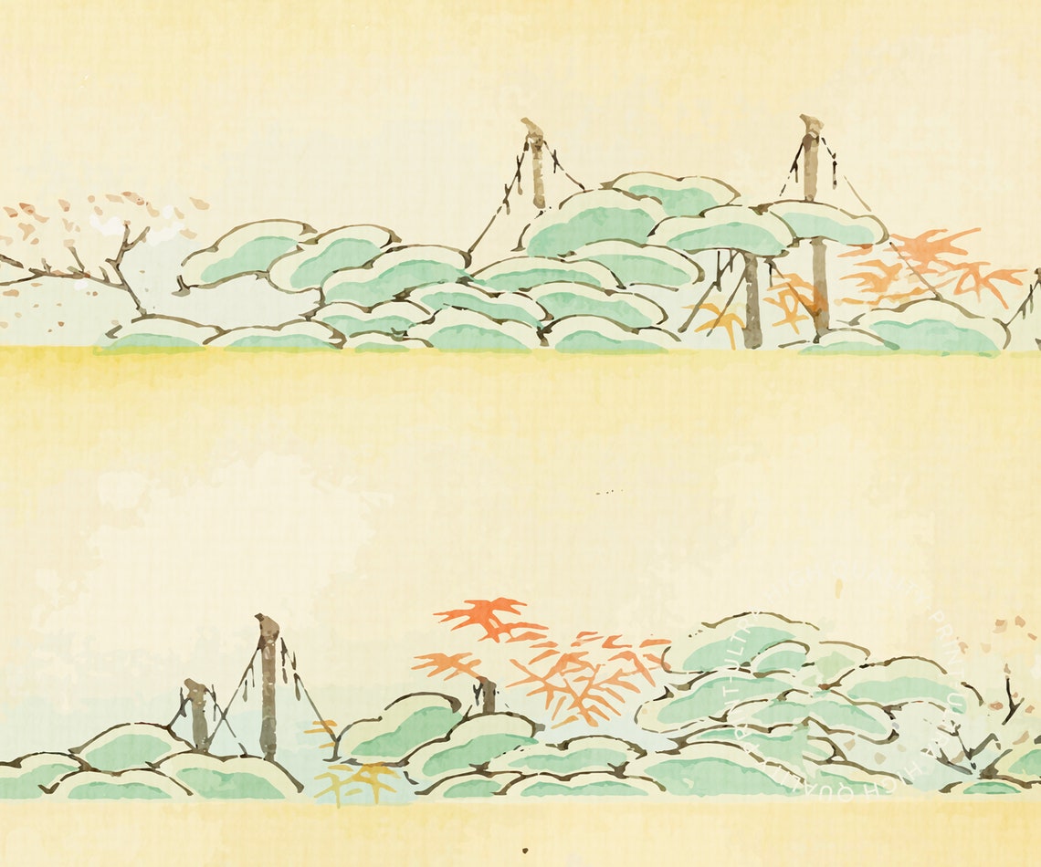 Korin Furuya Print Bijutsukai Japanese Garden Print Japanese Wall Art Large Japanese Art For Living Room Japanese Prints - Image 5