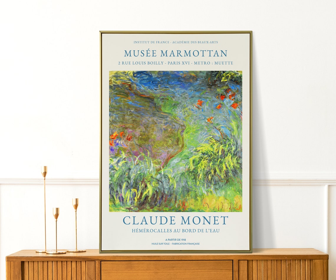 Claude Monet Hemerocalles au Bord de lEau Daylilies Pond Art Print - Image 3