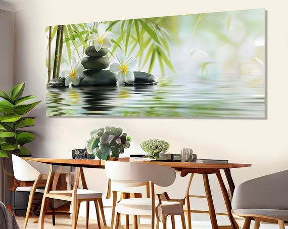Modern Bedroom Wall Decor Spa Abstract Print Spa Wall Art Bathroom Decor Spa Stones Painting Zen Art Framed And Ready To Hang