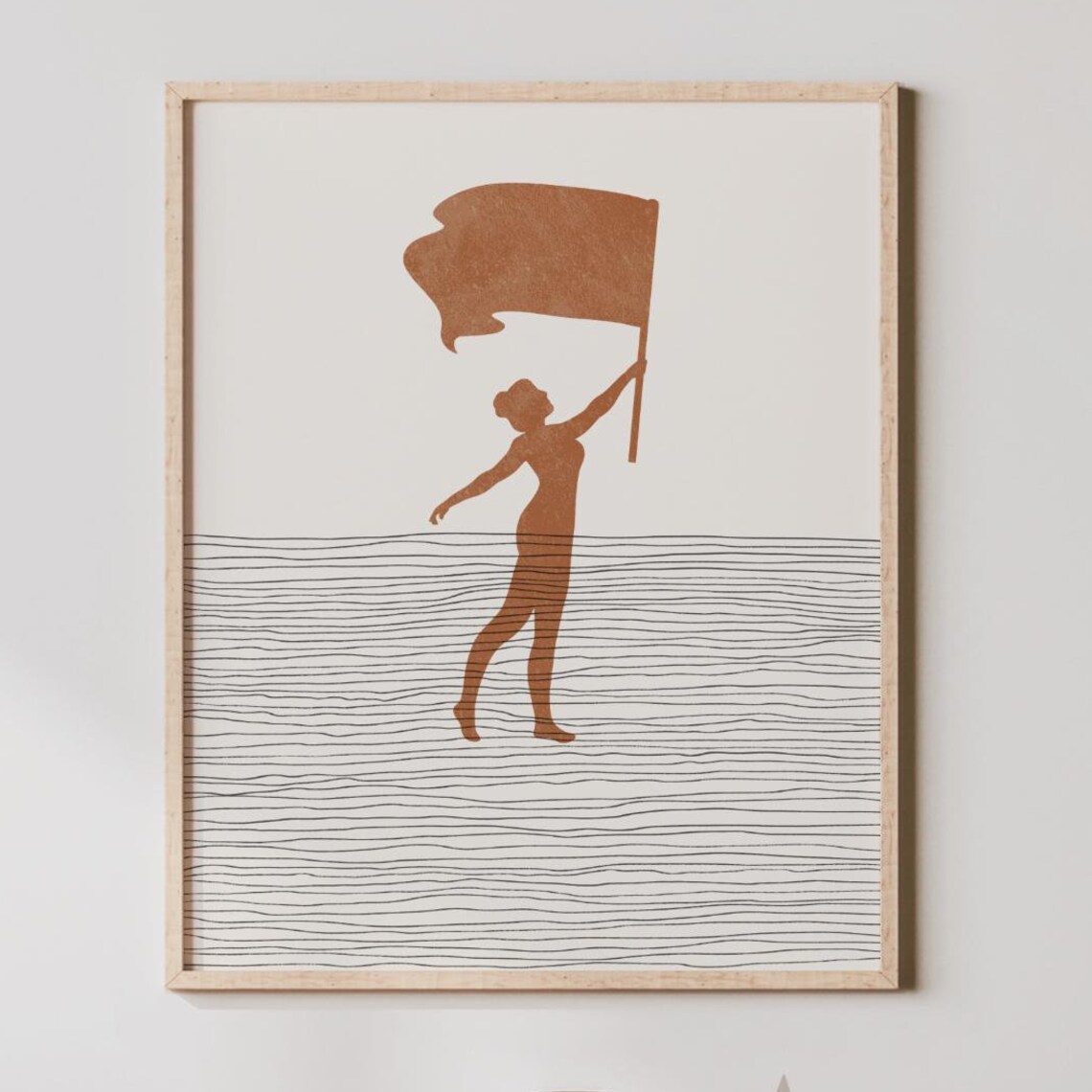 Boho Color Guard Female Flag Corps Art Print