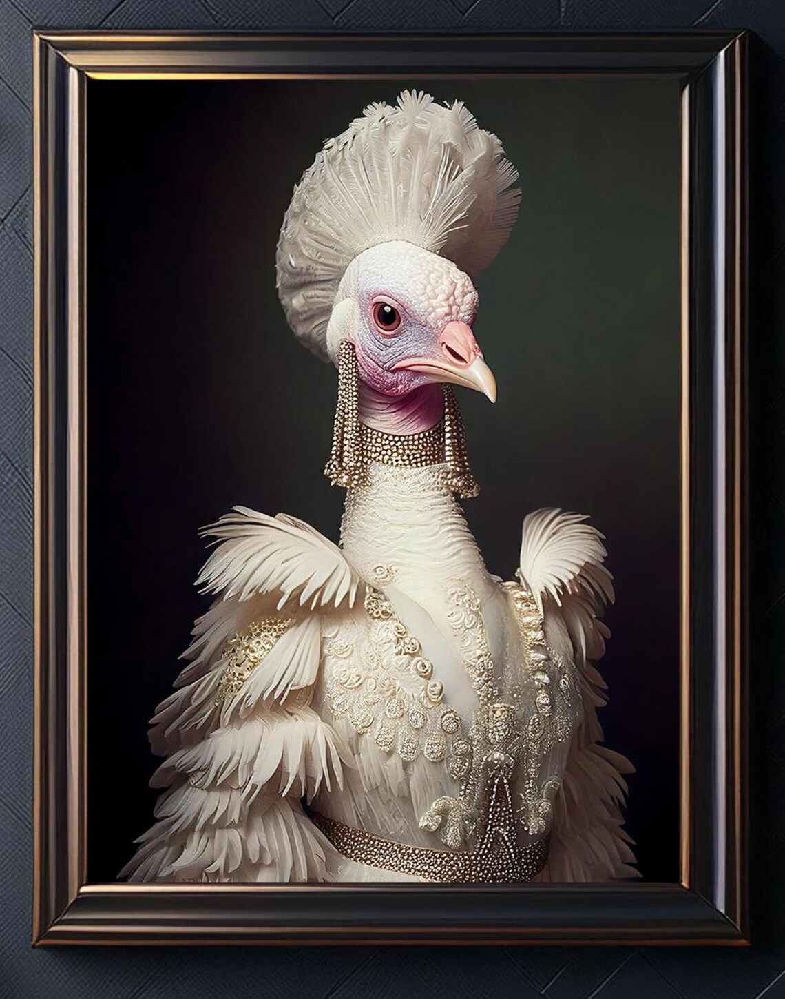 Victorian Turkey Portrait Funny Thanksgiving Art Print - Image 2