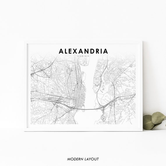 Alexandria VA Map Print, Virginia USA Poster
