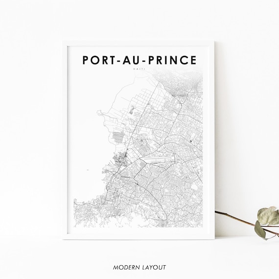 Port-au-Prince Haiti Map Art Print Poster