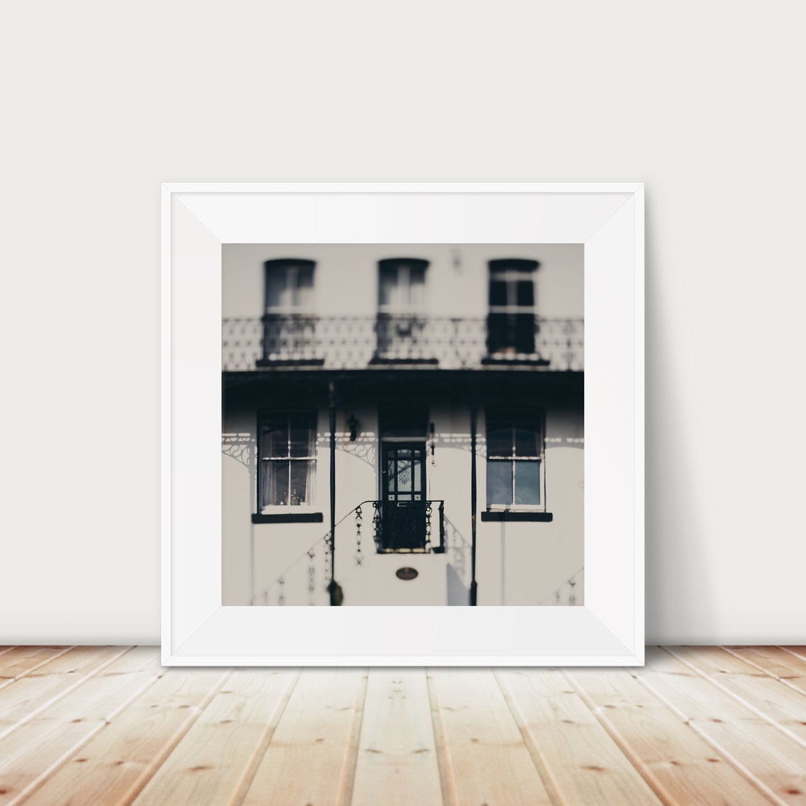 Victorian Terraced Facade Iron Balcony Parkgate Photo Poster