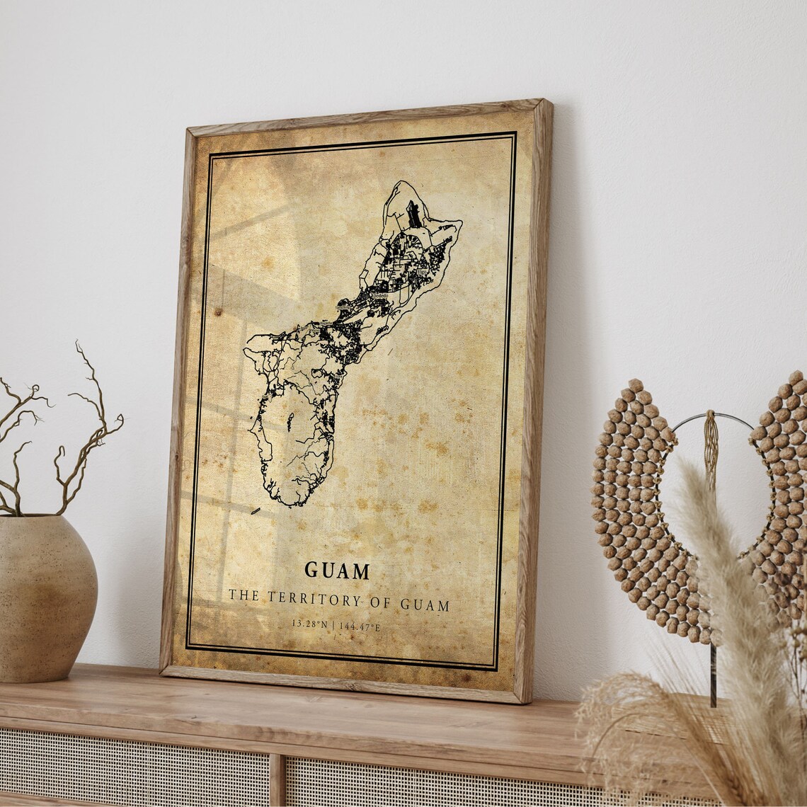 Guam Vintage Map Poster Print, Country Decor - Image 4