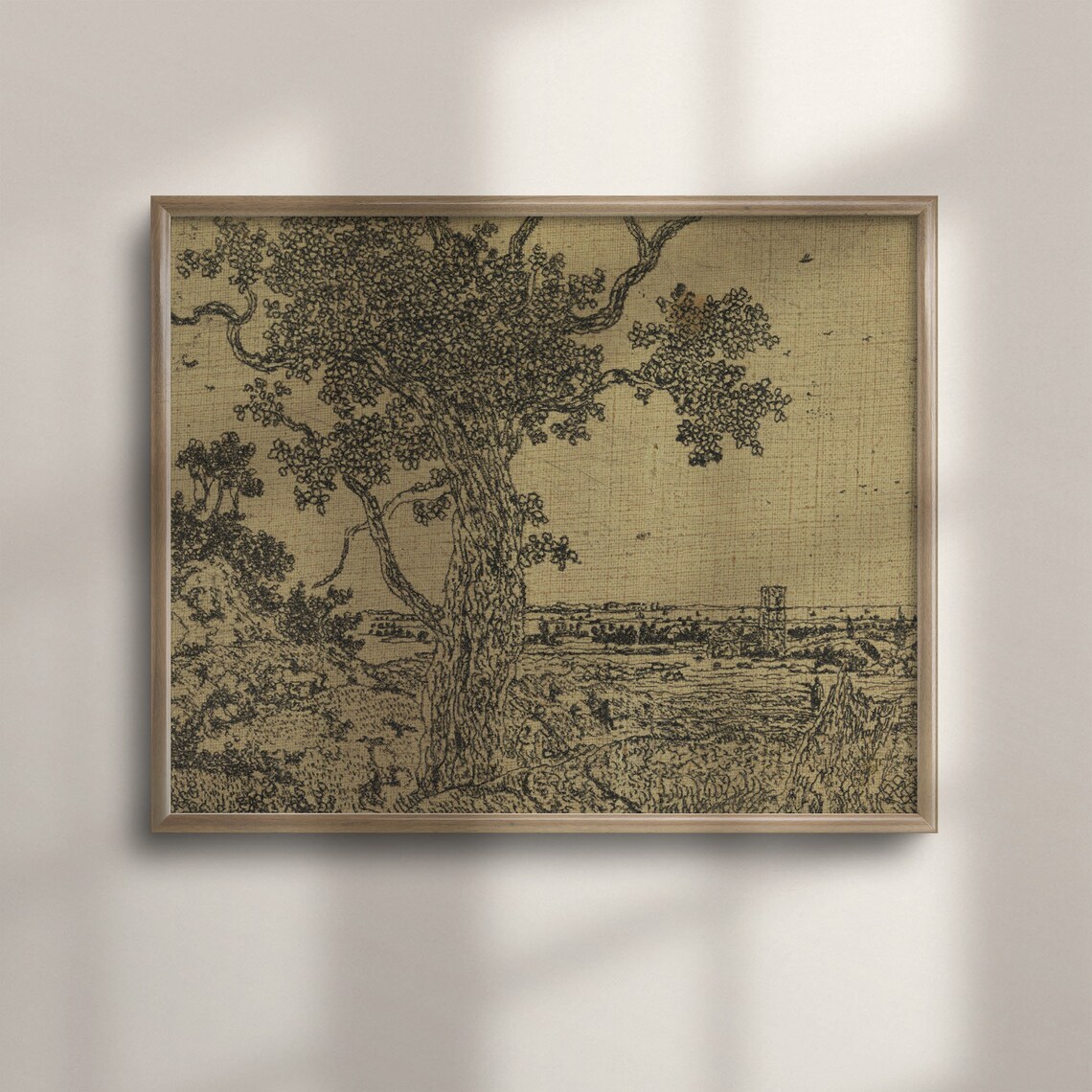 Botanical Sketch Moody Landscape Art Print