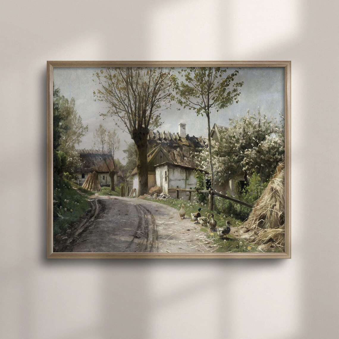 Country Road Vintage Oil Painting Poster Print - Image 4