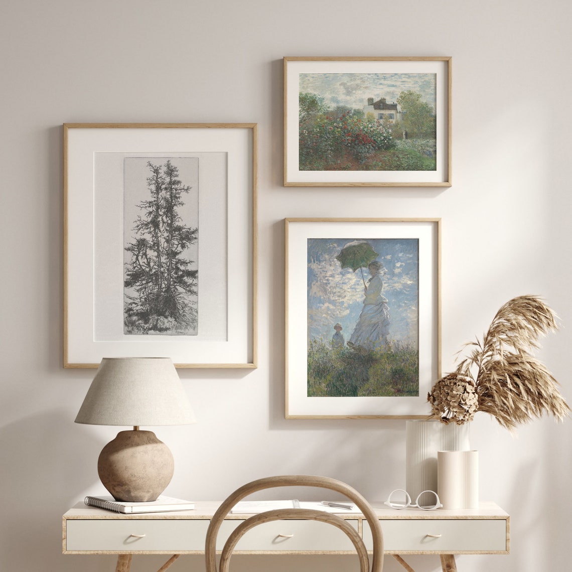 Vintage Pine Tree Etching Black Ink Sketch Rustic Nature Poster - Image 2