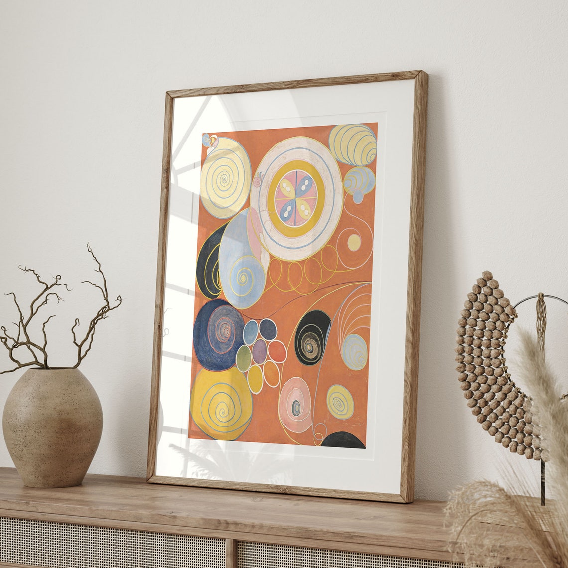 Hilma af Klint 1907 Abstract Spirals Orange Childhood Series Poster - Image 4