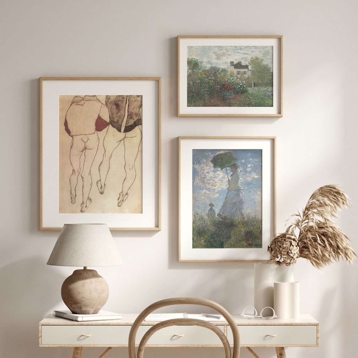 Egon Schiele Two Standing Women 1913 Expressionist Figure Art Poster - Image 2
