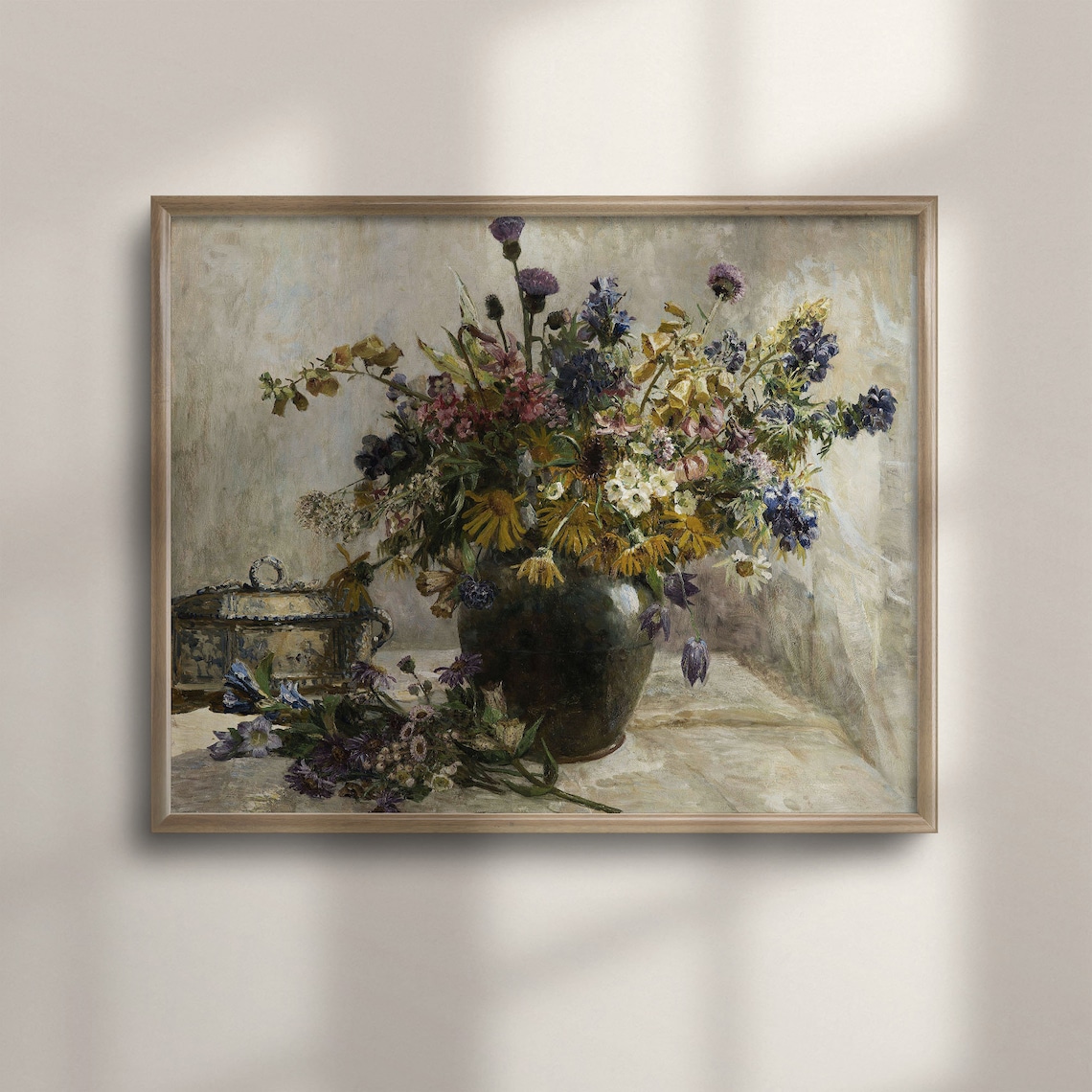 Victorian Wildflower Vase Bouquet Antique Floral Still Life Art Poster - Image 4
