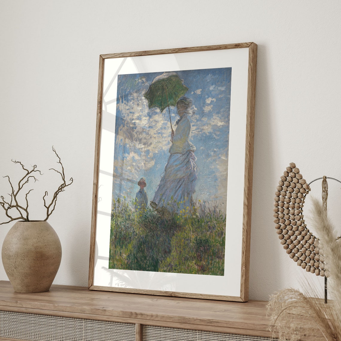 Claude Monet Woman with a Parasol 1875 Impressionist Art Poster - Image 4