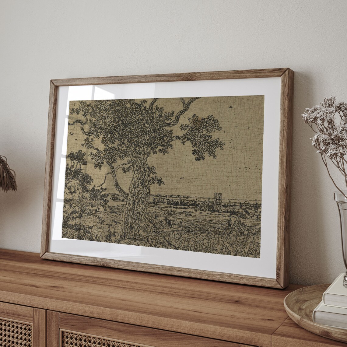 Botanical Sketch Moody Landscape Art Print - Image 4