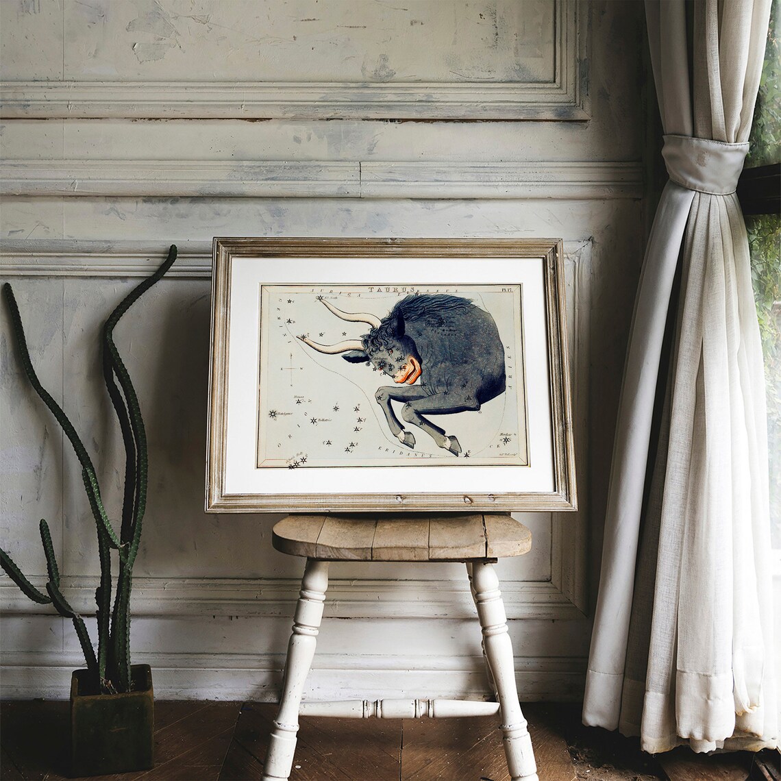 Taurus Antique Space Painting Vintage Poster - Image 2