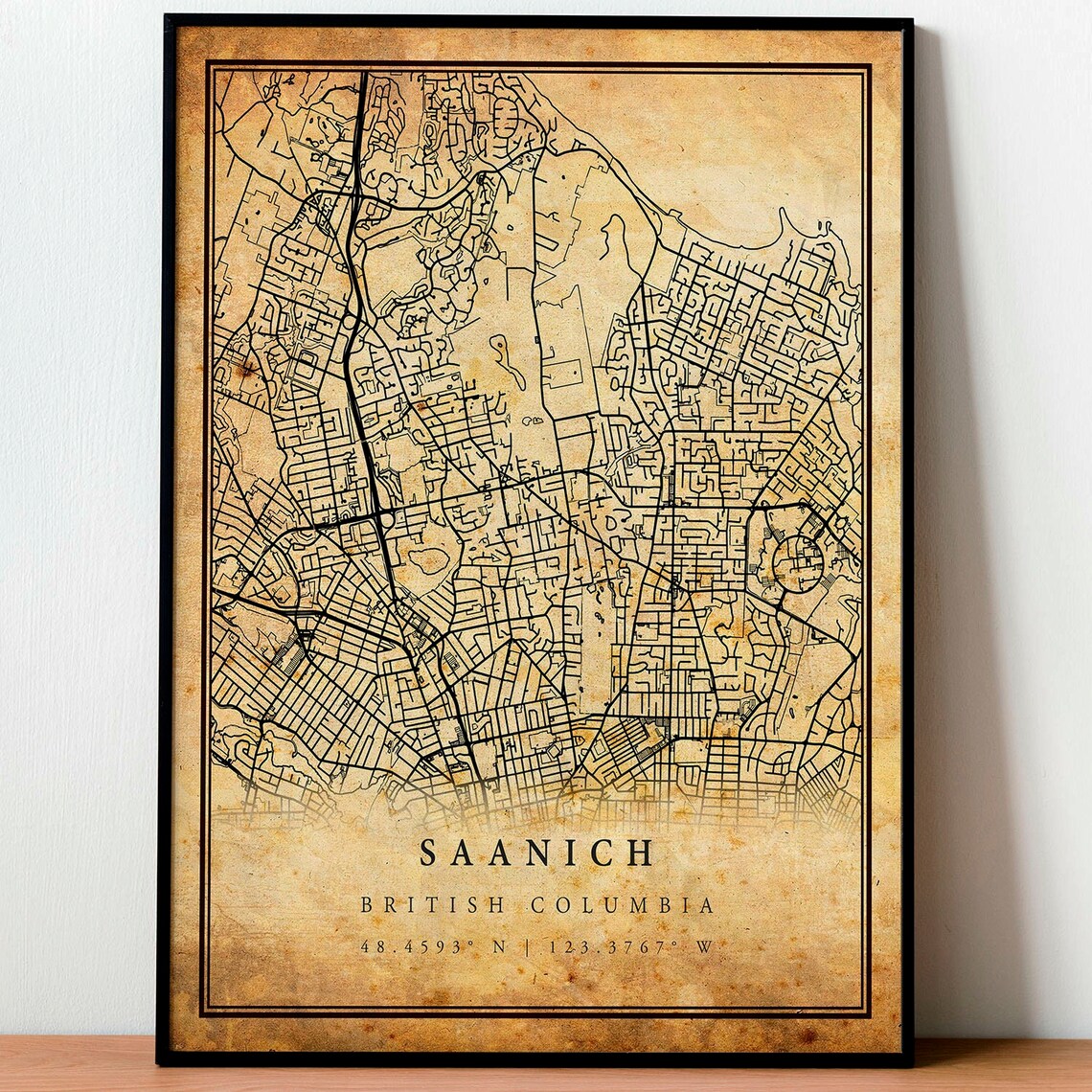 Saanich Vintage Map Poster, Rustic British Columbia - Image 4