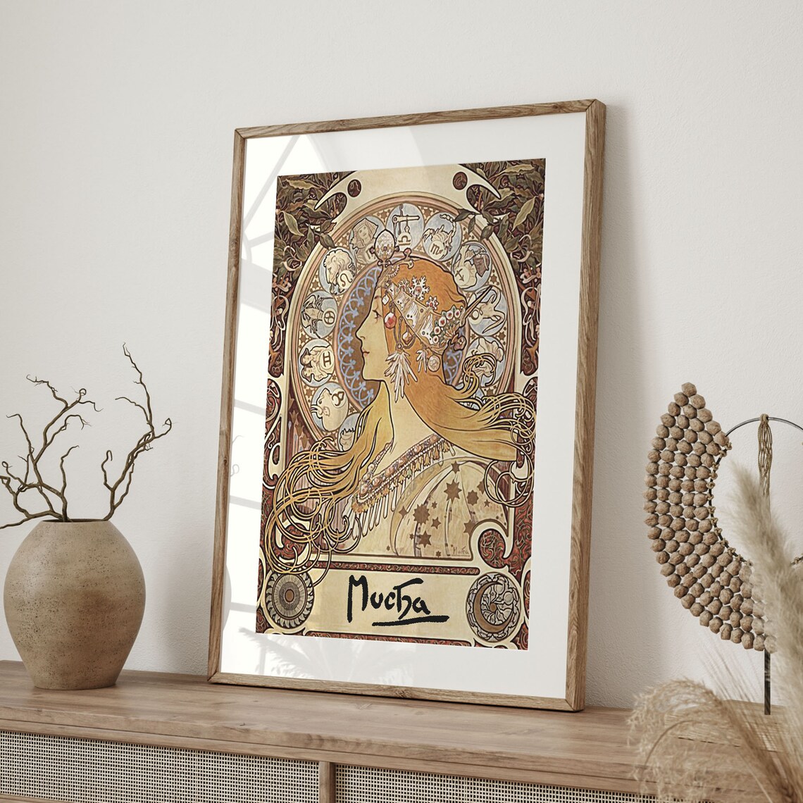 Alphonse Mucha Zodiac Art Nouveau Woman Astrology Wheel Art Poster - Image 4