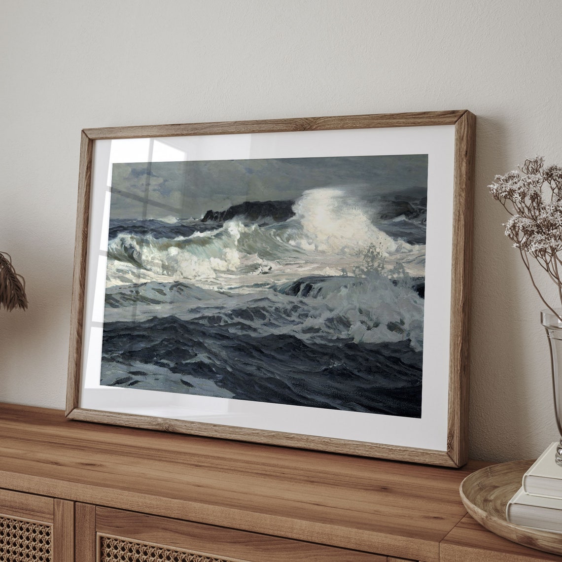 Crashing Ocean Waves on Rocky Shore Dramatic Seascape Poster - Image 4