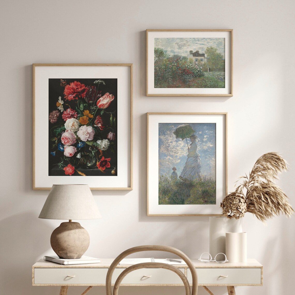 Dutch Floral Still Life Antique Bouquet Dark Background Art Poster - Image 2