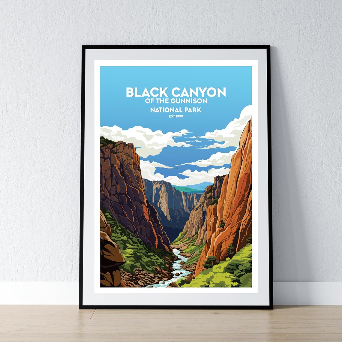 Black Canyon Of The Gunnison National Park Vintage Travel Poster