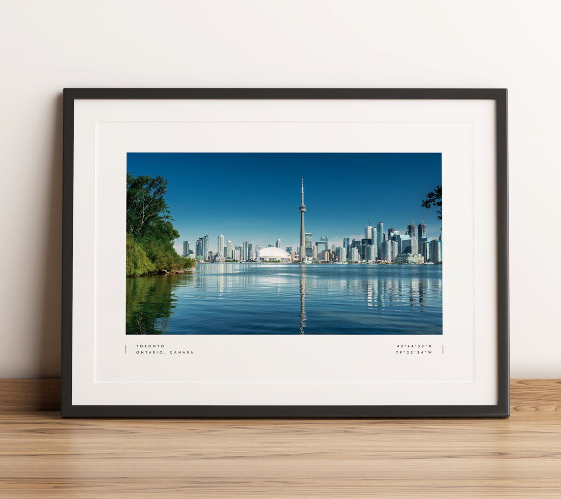 Toronto Coordinates Travel Poster, Canada Wall Art