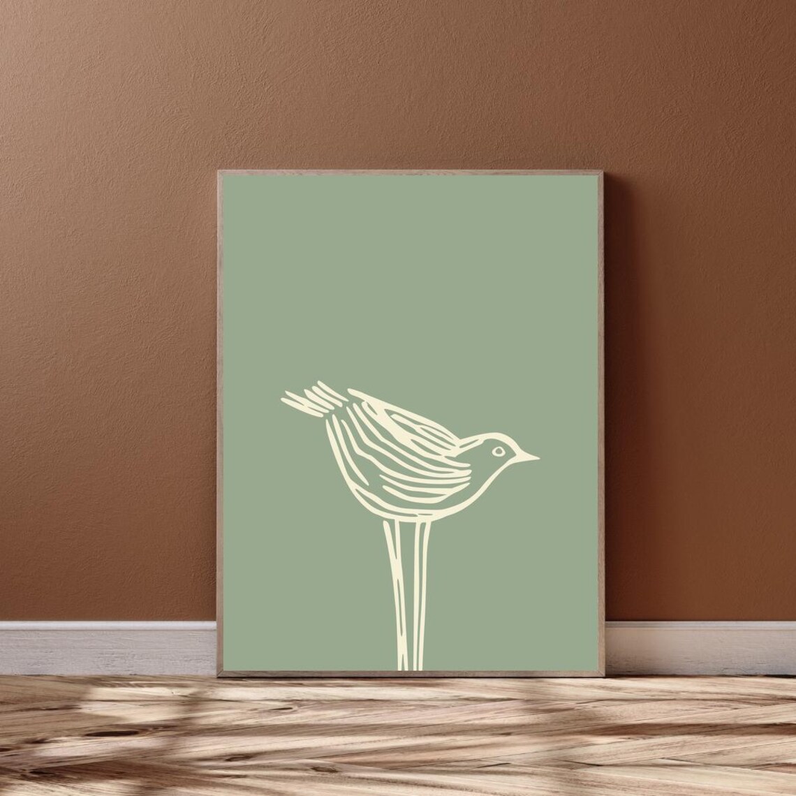 Japandi Bird Art Print, Easter Decor