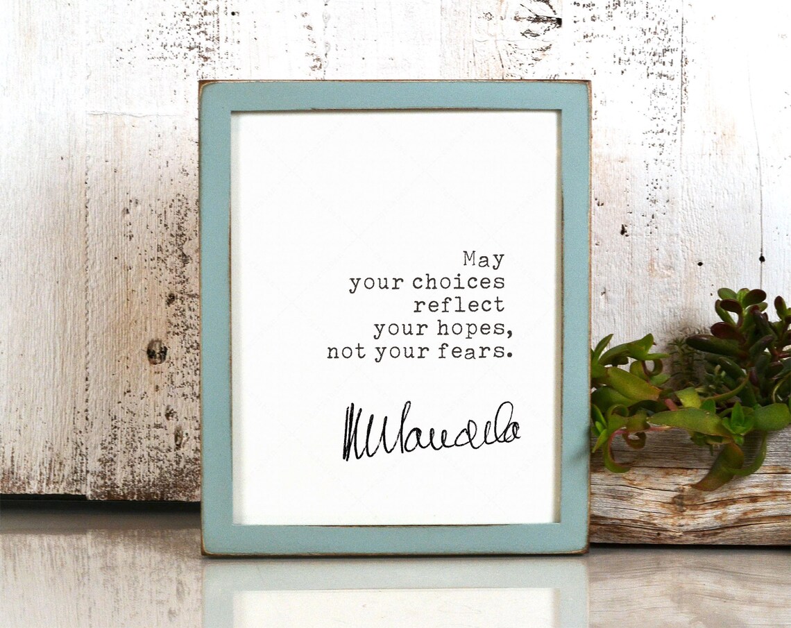 Nelson Mandela Hope Quote Poster for Book Lovers - Image 4