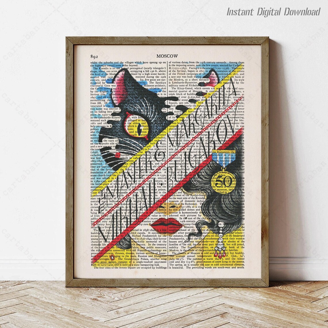 Mikhail Bulgakov The Master And Margarita Black Cat Book Cover Art Poster