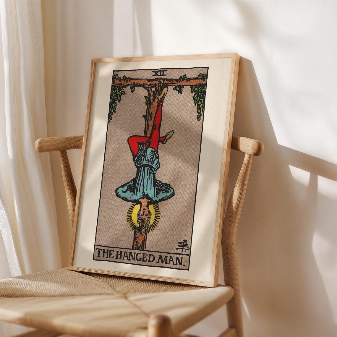 The Hanged Man Tarot Card Rider Waite Smith Vintage Occult Poster - Image 2