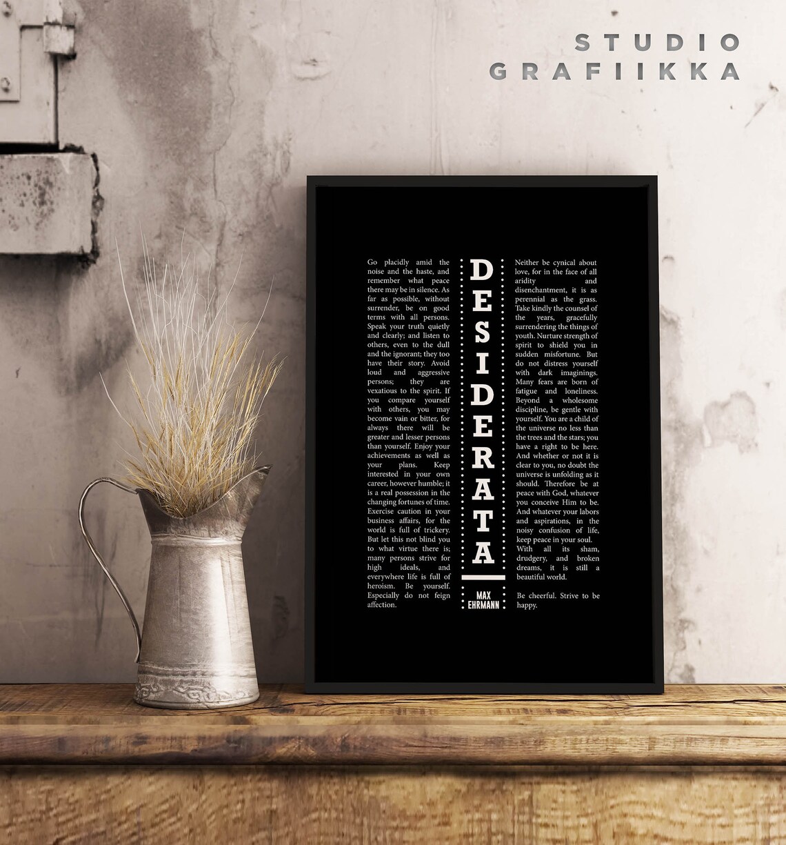 Desiderata Typographic Poster, Motivational Poem - Image 3