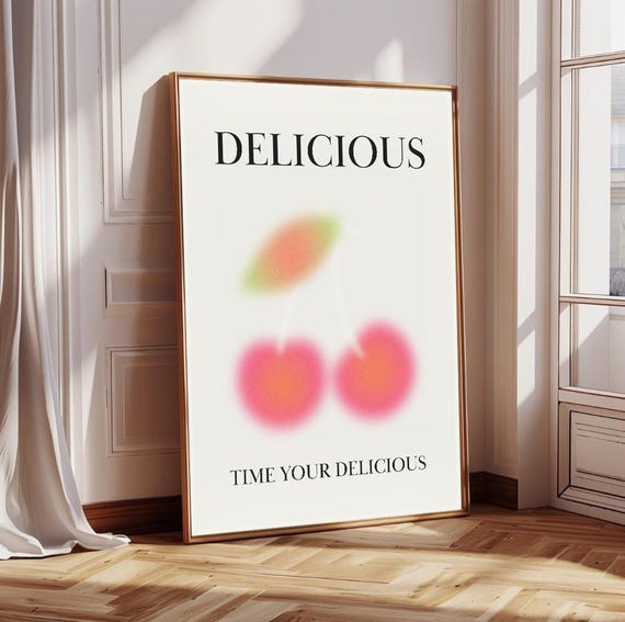Aura Cherry Kitchen Print Positive Affirmation Gradient Poster