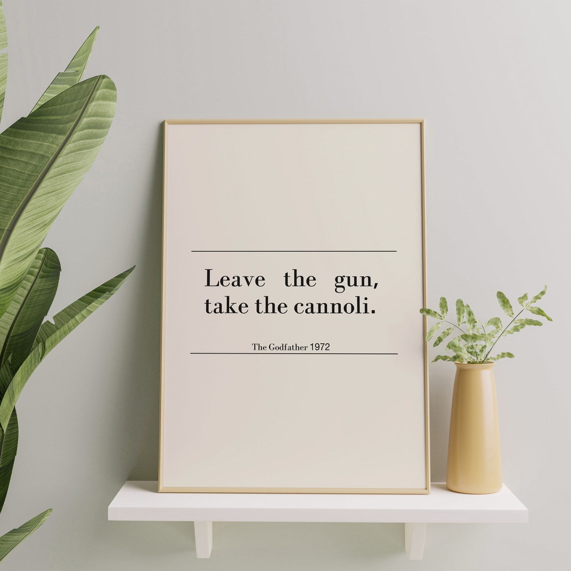 Leave The Gun Take The Cannoli Famous Quote Print Film Wall Art Funny Movie Quote Poster Movie Saying Wall Decor Print - Image 2
