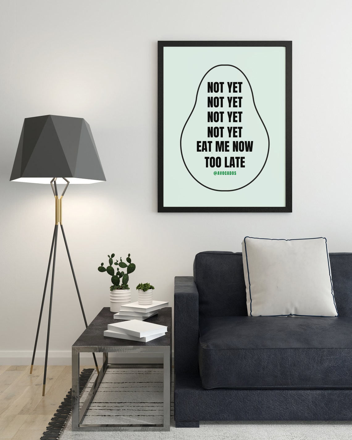 Avocado Ripening Stages Funny Eat Me Now Mint Kitchen Poster - Image 2