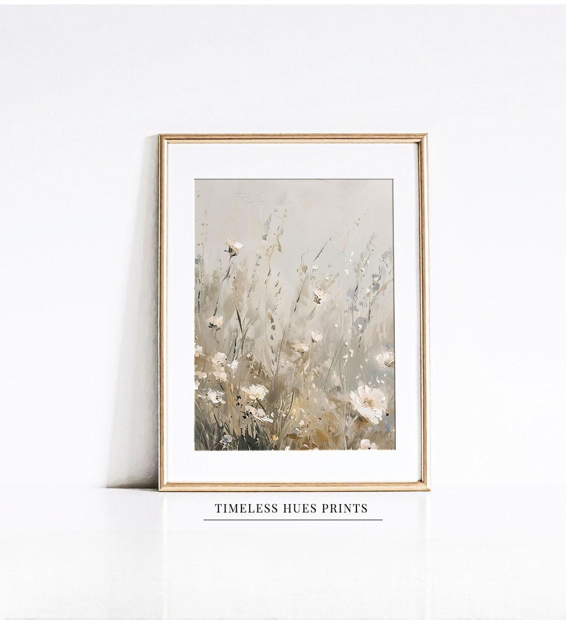 Abstract Wildflower Meadow Art Print, Botanical Decor