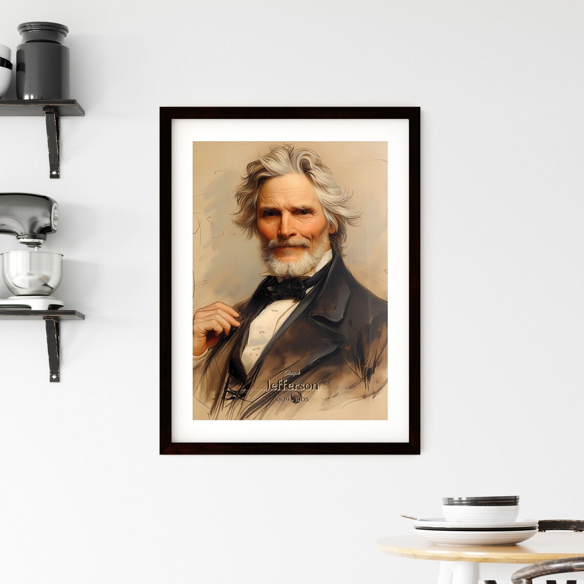 Joseph Jefferson 1829 1905 Vintage Portrait Painting Art Poster - Image 2
