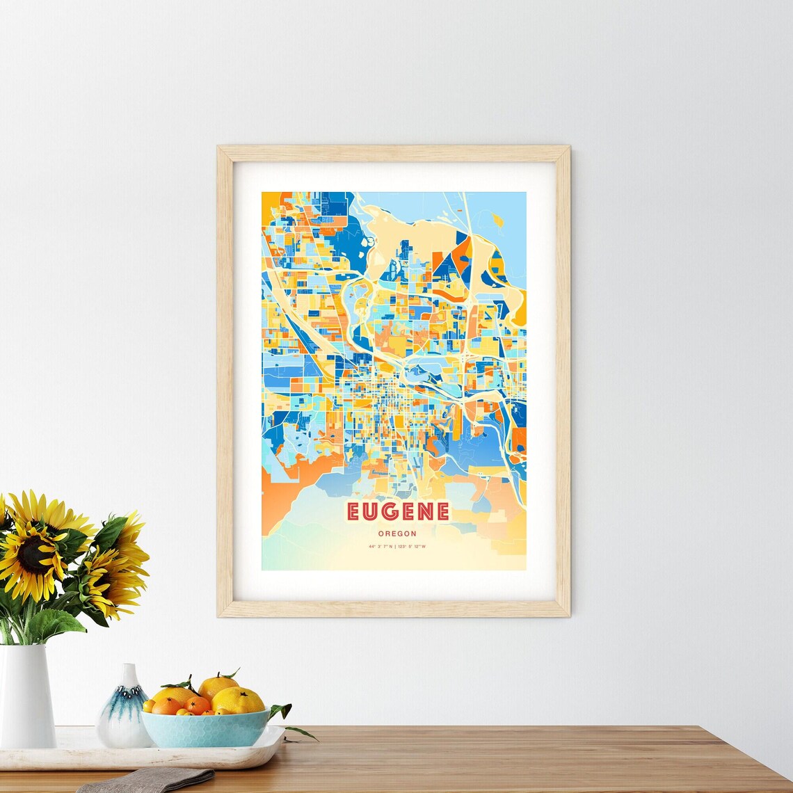 Eugene Oregon City Map, Personalized Gift - Image 2
