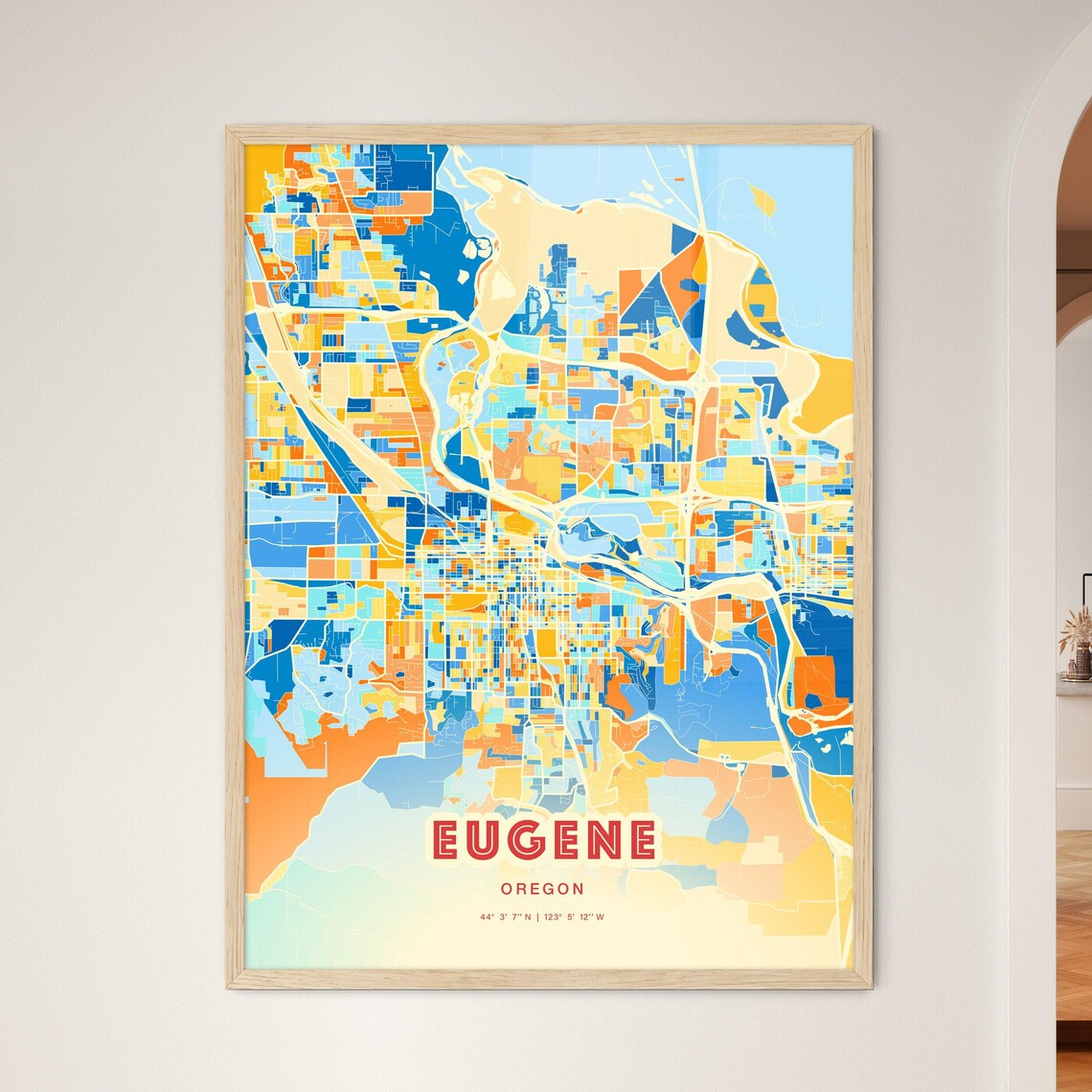 Eugene Oregon City Map, Personalized Gift