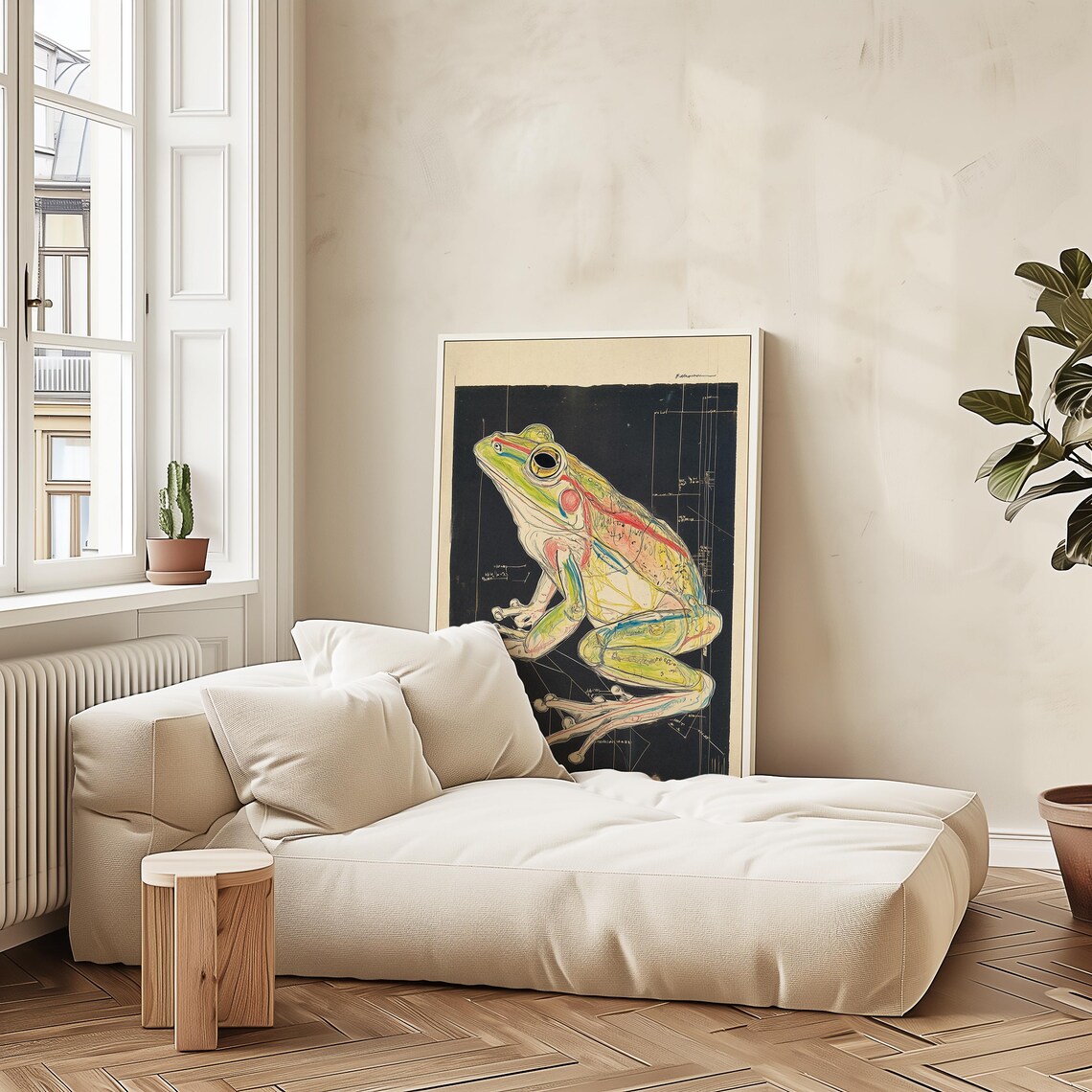 Hand Drawn Frog Anatomy Vintage Scientific Art Print - Image 3